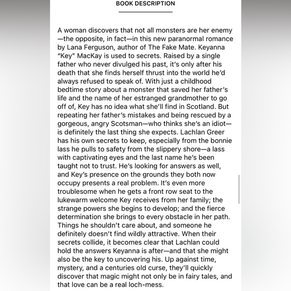 Under Loch and Key book by Lana Ferguson - Picture 4 of 4